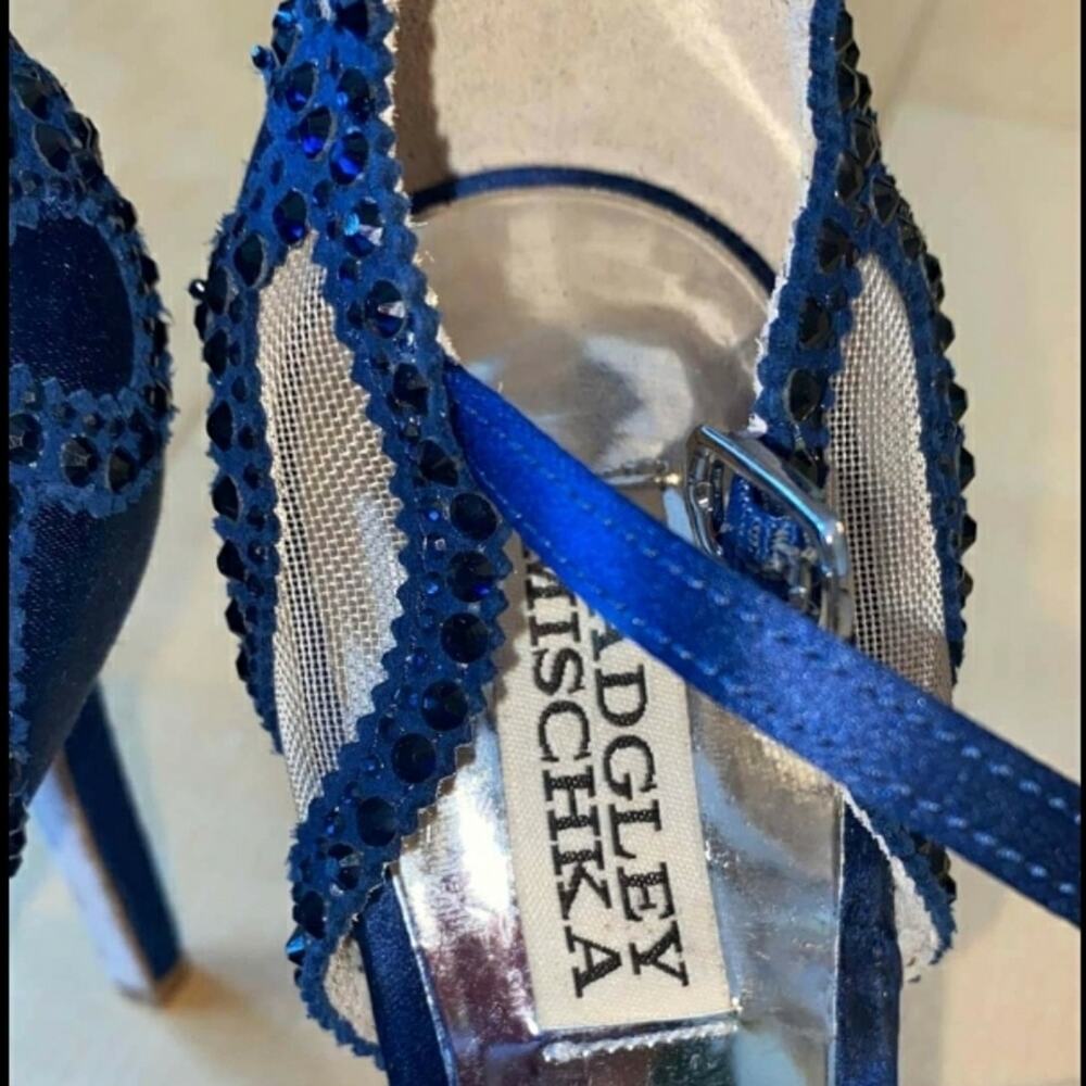 Badgley Mischka Tansy Ankle-Strap Evening Sandals - Picture 9 of 11